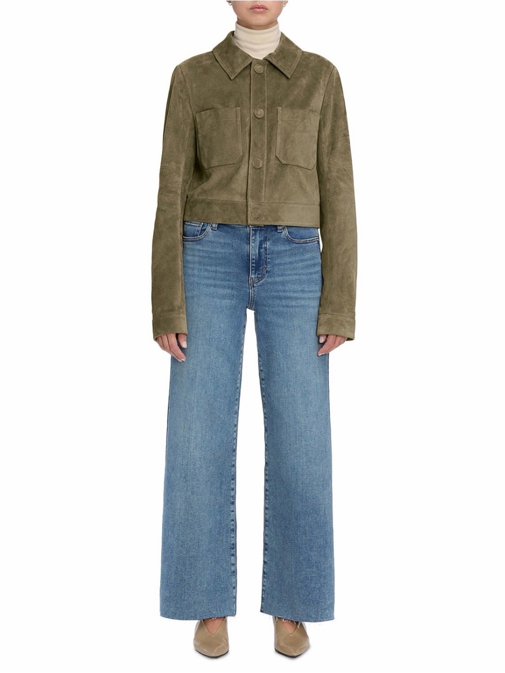 Frame Jean Le Slim Palazzo High Rise Jeans in Gossamer